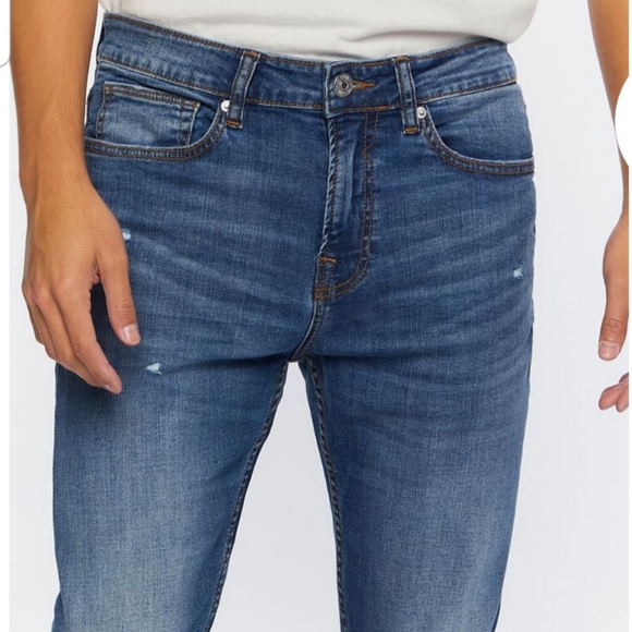 NWT Forever21 Mens Slim Fit Destructed Jeans - Picture 2 of 5